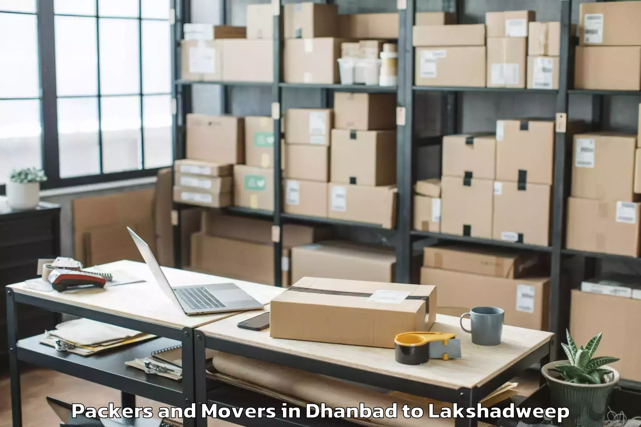 Affordable Dhanbad to Chetlat Packers And Movers